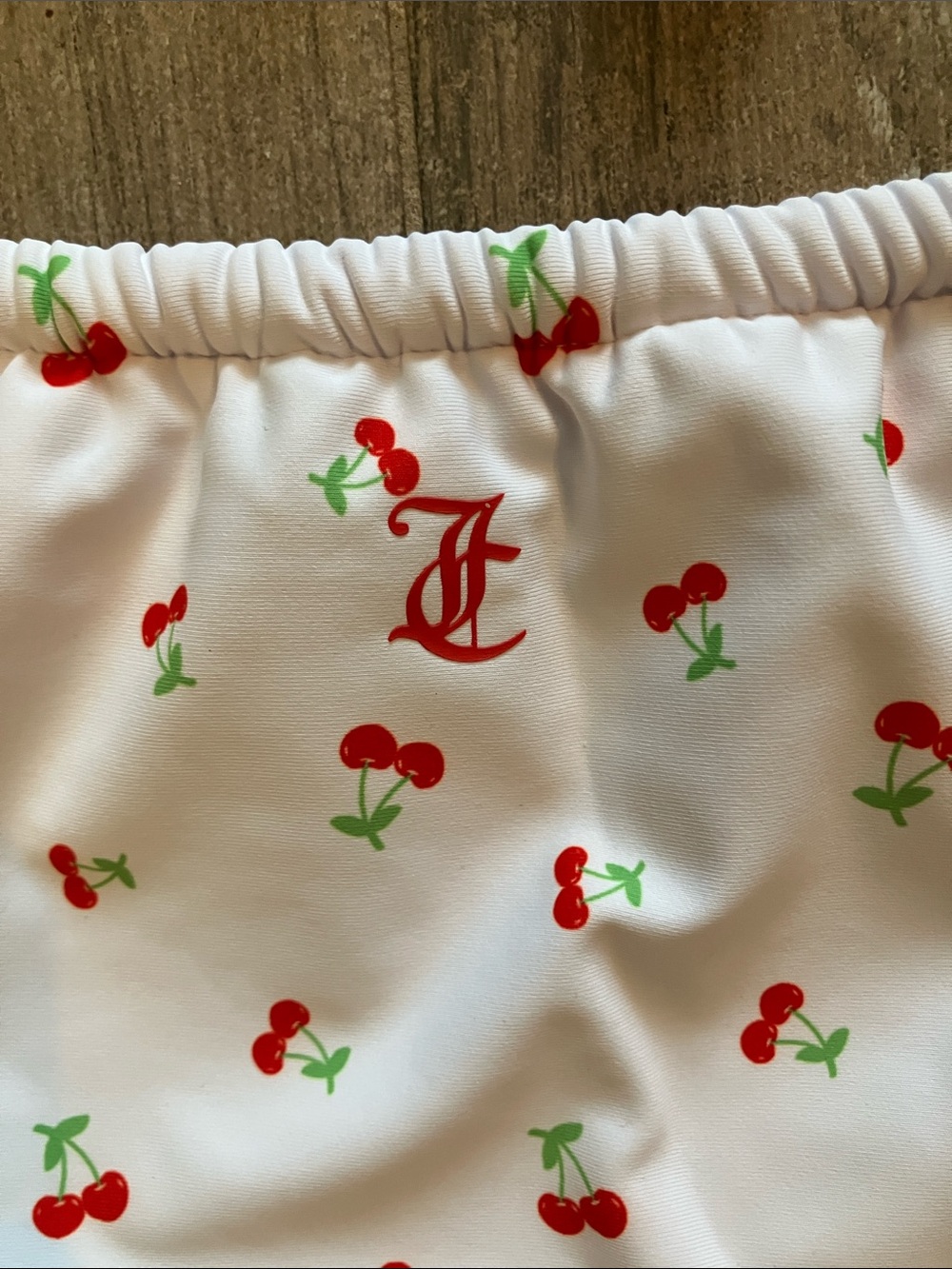 🍒Juicy Couture white bikini w/cherries all over sz XL NWT - Picture 6 of 11